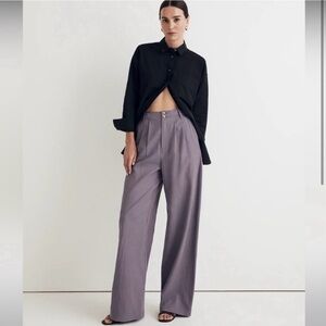 Madewell | Harlow Wide Leg Pant in Purple - NWT!